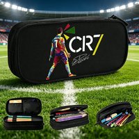 New Football Ronaldo Signature Pencil Case Pen Bag for Student Large Storage Students School Pencil Box Fashion Stationery Bag