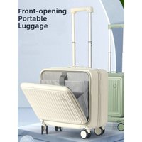 18-Inch Checkpoint-Friendly Carry-On Suitcase with Pull Rod Luggage Bag Easy to Carry Short Distance Business Travel Bag