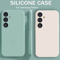Delicate Liquid Silicone Camera Lens Protector Cases For S23 S24 S25 FE For Samsung Galaxy S23 S24 S25 S26 UItra Plus soft Cover