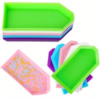 10pcs Diamond Painting Trays, Diamond Art Beads Sorting Plate, DIY Craft Diamond Painting Tools Accessories