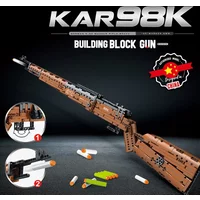 WW2 Series 1082pcs KAR-98 Sniper Rifle Weapon Building Blocks Military 98k Rifle Gun Model Bricks Toys For Childrens Boys Gifts