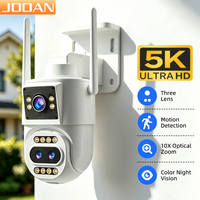 JOOAN 5K Wifi IP-Kamera für den Außenbereich, Dual-Bildschirm, 10-facher optischer Zoom, Bewegungserkennung, PTZ-Sicherheitskamera, CCTV-Videoüberwachung