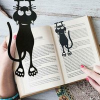 Creative Stationery Kawaii Black Cat Bookmark for Books Cute Cartoon Page Clips Book Marker Unique Reading Gifts