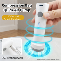 New Rechargeable Electric Vacuum Pump Portable Low Noise Compressed Bag Air Pump Mini Lightweight Clothes Vacuum Sealer Travel