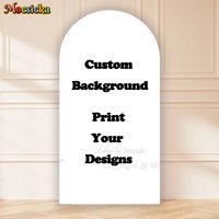 Mocsicka Custom Chiara Arch 2-sided Cover Backdrop Photography Baby Show Wedding Birthday Party Event Backdrop Photozone Studio