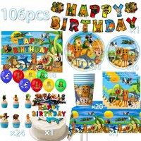 Brainrot Birthday Party Decorations Italian TungTung Sahur Theme Tableware Set Cup Plate Napkin Sticker Bracelet for Party Favor