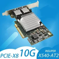 10Gbps PCIE To RJ45 Network Card X540 Gigabit Ethernet PCI Express Dual Ports LAN Adapter 10000Mbps For PC Desktop Win10/11