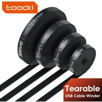 Toocki Cable Organizer Cable Management Tearable Organizador Cables Winder Ties Phone Accessories Wire Cord Organizer1m 2m 3m 5m