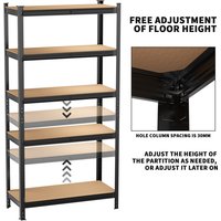 5 Tier Heavy Duty Galvanised Adjustable Shelf Racking Unit Storage Rack 875KG Capacity Metal Shelves Workshop, Shed, Office,Home