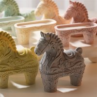 Horse Shape Hollow Candle Holder Silicone Mold Concrete Plaster Candlestick Mold Epoxy Resin Horse Candle Holder For Candle Jar