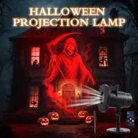 Halloween Laser Projector Light 10 Patterns Outdoor Indoor Ghost Skull Flame Projection Lamp Holiday Party Garden Decoration