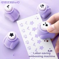 KW-trio 14 Shapes Paper Cutter for Crafts Hole Puncher Punches Circle Flower Paper Shapes Hole School Supplies Stationery