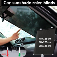 45/50/58cm Retractable Car Sunshade Summer Heat Insulation Roller Blind With Suction Cups For Car Universal Car Accessories