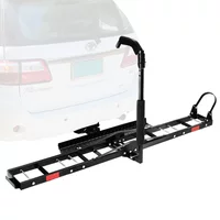 Custom 500 Lbs Capacity Anti Tilt Car Rear Hitch Mounted Steel Motorcycle Rack Carrier