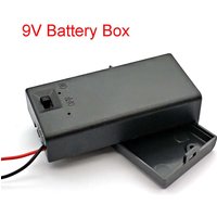 9V Battery Holder Box Case with Wire Lead ON/OFF Switch Cover Case