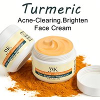 Crème pour le visage au curcuma WK JALY pour éclaircir et lutter contre l'acné, éliminer les taches, la pigmentation, améliorer la peau terne, avec de la niacinamide, de l'aloe vera