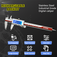 Rechargeable Digital Vernier Caliper 150mm/200mm/300mm with Back light function use USB-C Charge Measuring Tools