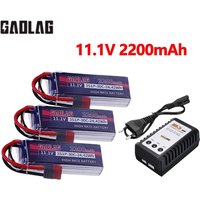 3S Lipo Battery 11.1V 2200mAh 30C Rechargeable Battery With Deans T Plug for RC Car, Quadcopter, Drone, Airplane and Helicopter