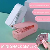 Mini Portable Snack Sealer Food Package Heat Sealer Kitchen Heat Bag Sealing Machine Package Sealer Bag Thermal Plastic Food Bag