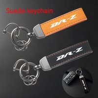 High-Grade Leather Suede Keychain Motorcycle Key Ring For Suzuki DR-Z DR-Z400SM DRZ 400SM DRZ400 SM 2005-2025 Accessories