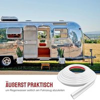 5M PVC Rain Strip Roof J Shape Rain Gutter 5M RV Rain Gutter Camper Van Gutter Rain Guard Drip Stop For Motorhome Parts