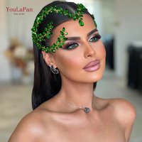 TOPQUEEN Colorful Headwear Bridal Rhinestone Headband Wedding Luxury Headpiece Woman Water Drop Hair Band Hair Jewelry HP599