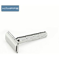 KAMPFE CNC machining Double Edge Stainless Steel for Men Non-Slip Textured Handle Safety Razor Easy-Clean Manual Safety Shaver