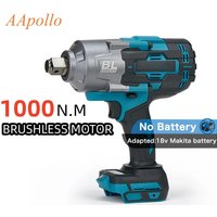 1000NM Portable Cordless Impact Wrench High Torque Electric Impact Gun for Car Tire Repair Removal for Makita 18V Battery