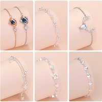 925 Sterling Silver Lucky Bead Charm Bracelets Woman Couple Chain Round Bangles Luxury Jewelry Accessories Wholesale