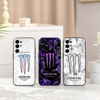 Hot M-MonsterES Power Drink Phone Case For Samsung S25,S24,S21,S22,S23,S30,Ultra,S20,Plus,Fe,Soft Silicone Black Cover