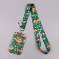 Cute Fox Credential Holder Lanyards for Key Cute Funny Neck Strap For Card Badge Gym Keychain Keyring Accessories Gifts