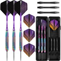 Cyeelife 25g Colorful Copper Steel Tip Darts - Professional Heavy Duty Dart Set with Flights & Shafts for Adults - Premium Tun