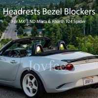 Headrests Bezel Blockers for MX-5 Miata ND Soft Top 2016-2026, Wind Deflector Accessory, Reduce Wind Noise & Airflow Top Down