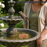 Triple-Point Support Copper Bird Bath Cleaning Disk Copper Purification Cleaner with Triple-Point Support All-Season Birdbath