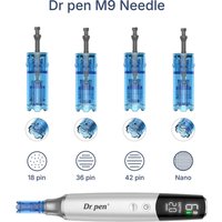 Dr. Pen M9 Cartridge - Anti-Backflow Bayonet Needles 18/36/42 Pin Round Nano Tip Chip-Controlled Adjustable Length Derma Pen Rep