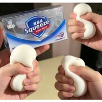 Fake Soap Squishy Squeeze Toy Soft TPR Stress Relief Fidget Toy Portable Pocket Decompression Prank Gift With Box