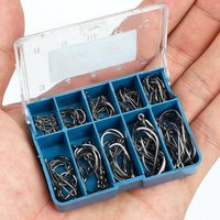 1set Universal Paired Perforated Fish Hook Mixed Set with Barb Box Mixed Set Round Hole Fishing Hook Complete Set Fishing Hooks