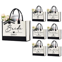 2026 Personalized Bridesmaid Gift Bride Tribe Mother of The Bride Wedding Decoration Bachelorette Party Tote Bag Supplies Item