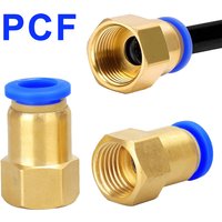 PCF Pneumatic Connector 4/6/8/10/12mm Hose Tube -1/8 3/8 1/2 1/4 BSP Female Thread Brass Quick Joint Fitting Air Pipe Fitting