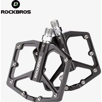 ROCKBROS Bike Pedals Aluminum Alloy MTB Road Anti-slip Ultralight Sealed Bearing One-piece Molding Anti-oxidation Bicycle Pedals