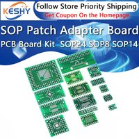 10PCS PCB Board Kit SOP Patch Adapter Board SOP24 SOP8 SOP14 SOP16 SOP20 SOP28 SOT QFN 32 56 SMD DIP Adapter Converter Plate