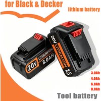 20V 3.0Ah 4.0Ah 6.0Ah 8.0Ah Lithium Battery For Black & Decker LBX20 LBXR20 LB20 LBXR2020 LBX4020 Portable