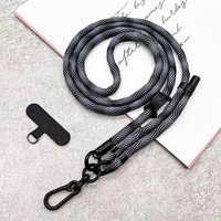 150cm Adjustable Mobile Phone Strap Outdoor Anti-lost Crossbody Phone Lanyards Neck Rope with Patch Cellphone Hanging Cord Strap