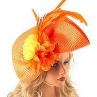 Flower Fascinators Hats Party Wedding Women Cap Elegant Ladies Church Occasion Race Millinery Cap with Hair Accessories Headwear