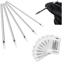 10/5Pcs 12G 13G 14G 16G 18G 20G Disposable Tattoo Sterile Body Piercing Needles Tool for Ear Nose Navel Nipple Piercing Needles