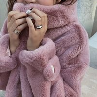2026 NEW Thicken Mink Fur Coat Woman Cotton-padded Jackets Hooded Overcoat Autumn Winter Young Lady Oversize Faux Fur Long Coats