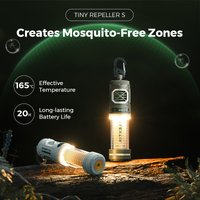 FLEXTAIL TINY REPELLER S - Portable Mosquito Repeller with Camping Light, Rechargeable Outdoor Repeller for Camping Hiking Home