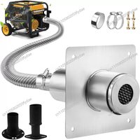 Generator ExhaustKit with Insulated Through-Wall Mounting Plate for Safe Exhaust Emission