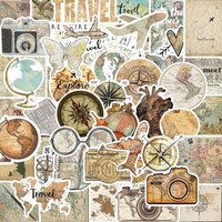 AliExpress NONE 50PCS New Travel Clock Map Graffiti Stickers for Bicycle Hand Account Pencil Case Decals Sticker Story Store