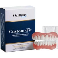 Silicone Denture Kit Temporary Orthodontic Upper Lower Set Fake Tooth Whitening Dentures Simulation Braces Oral Care Easy Use